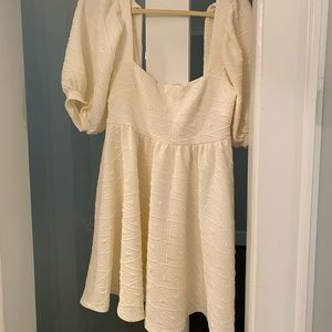 White free people mini dress